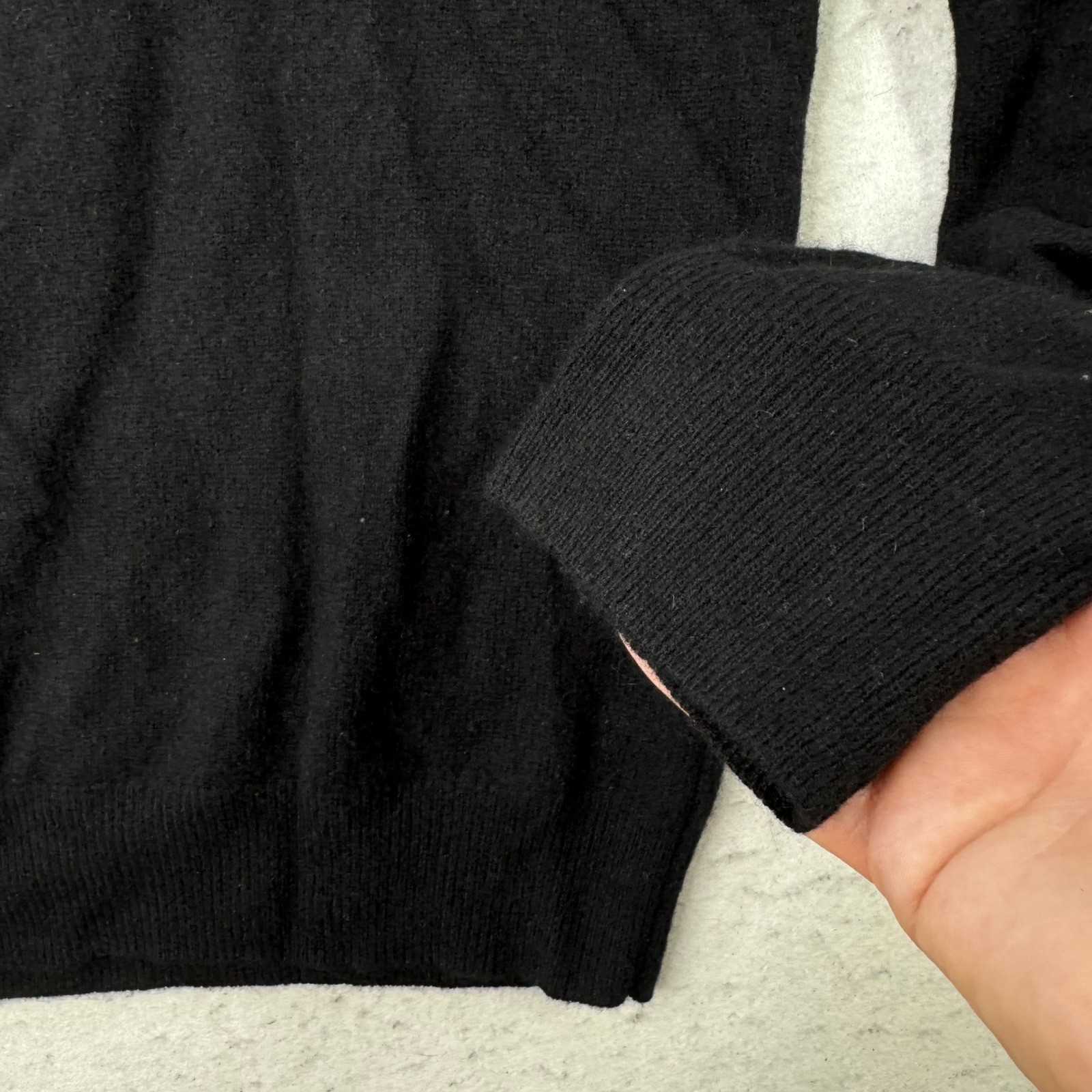 Naadam Cashmere Sweater Womens Large Black Long Sleeve Crew Neck Quiet Luxury