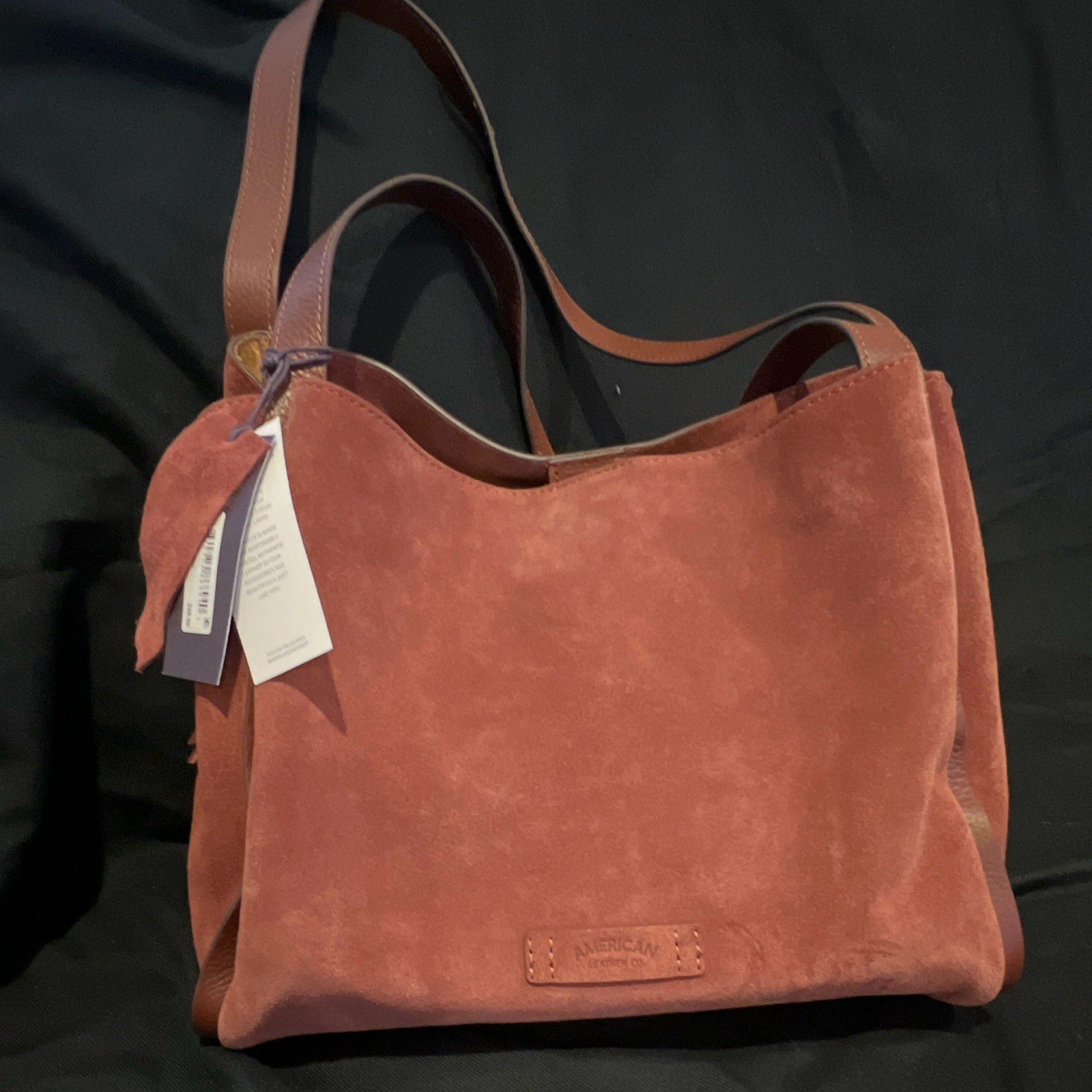 NWT American Leather Co. Auburn Triple Entry Tote Purse