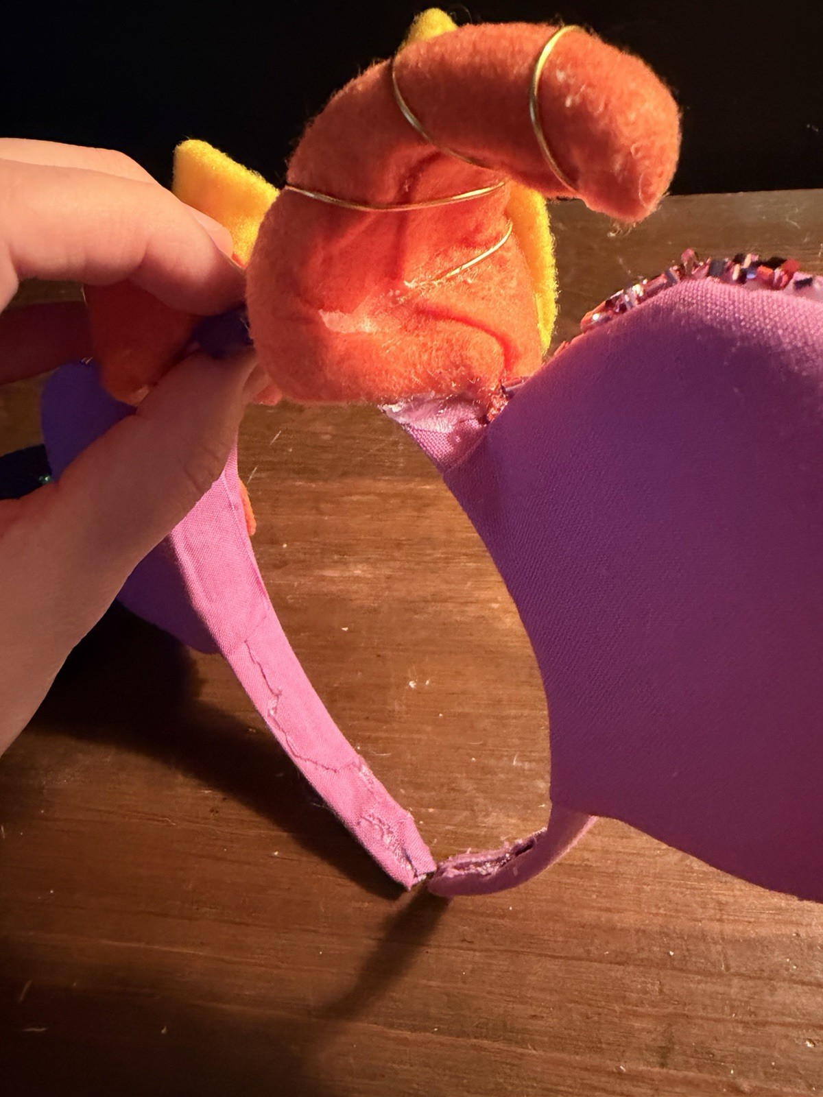 Figment Purple Dragon Disney Ears Hand Made (See Description)