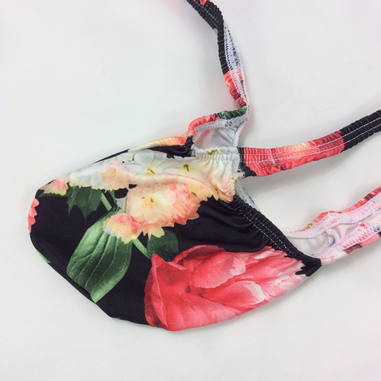 K403 P String Thong Grape Smugglers Contoured Pouch Floral Printed Jersey