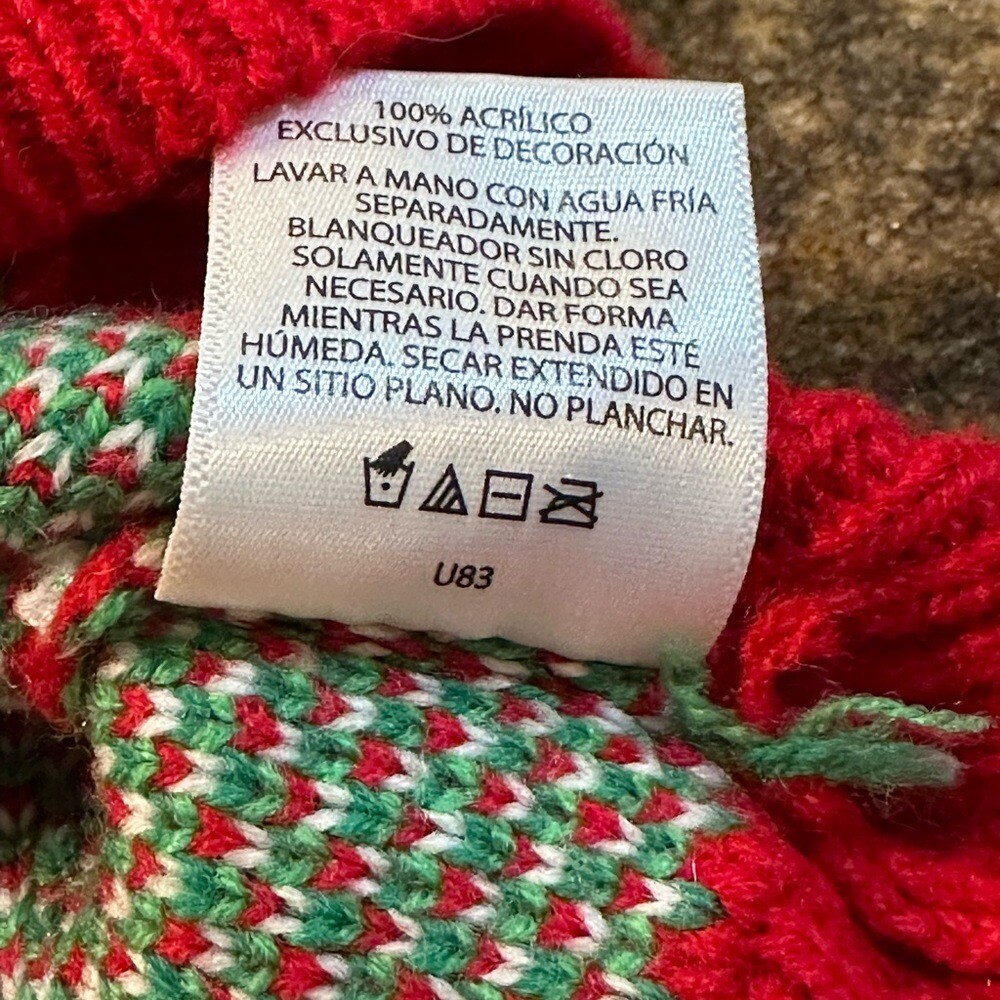 Jolly Sweater Ugly Christmas sweater Crewneck Faux Tie & suspenders sz large