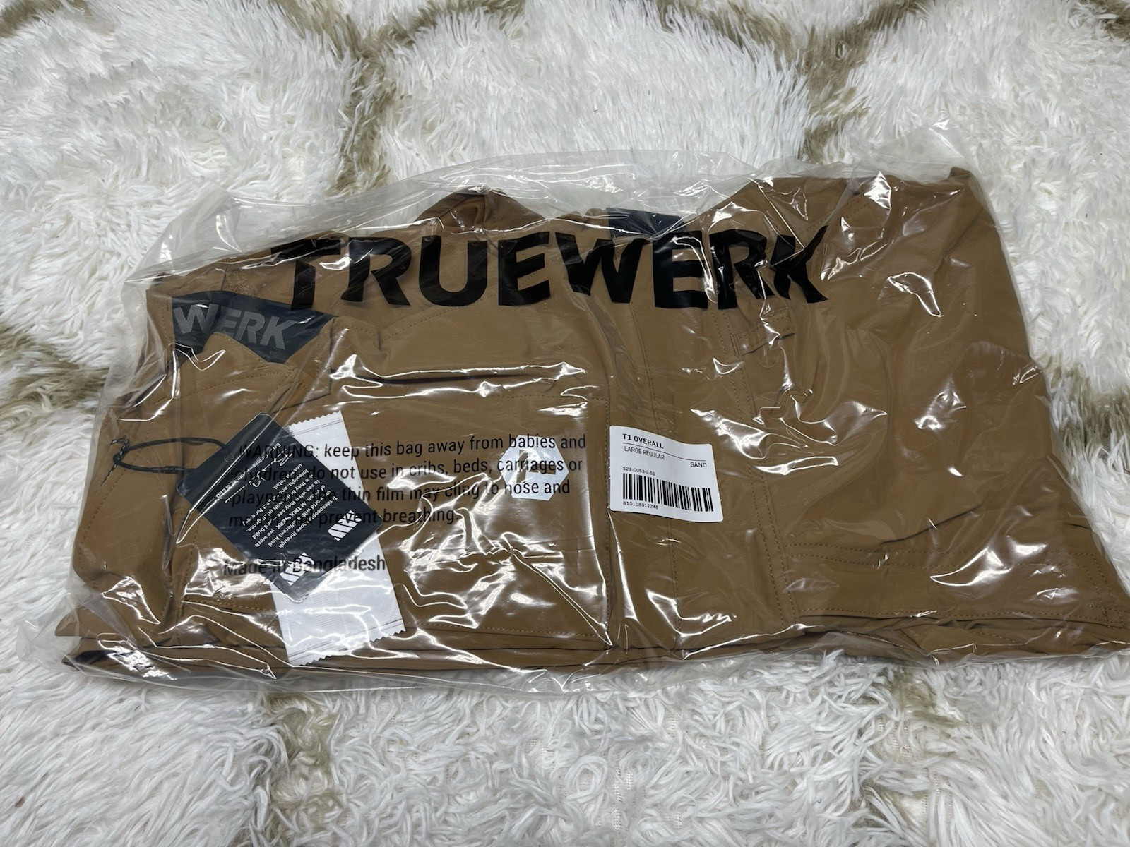 🧡*NWT*Truewerk T1 Overalls with Knee Pads Men’s Size L Regular – Sand MSRP$149