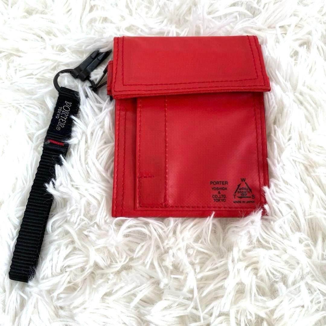 Porter Capsule Bifold Wallet Red Horizontal Used