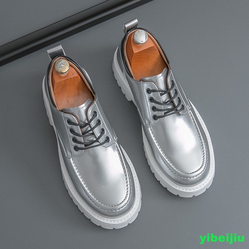 Mens Evening Lace Up Patent Leather Round Toe Derby Evening Shoes Oxford Man New