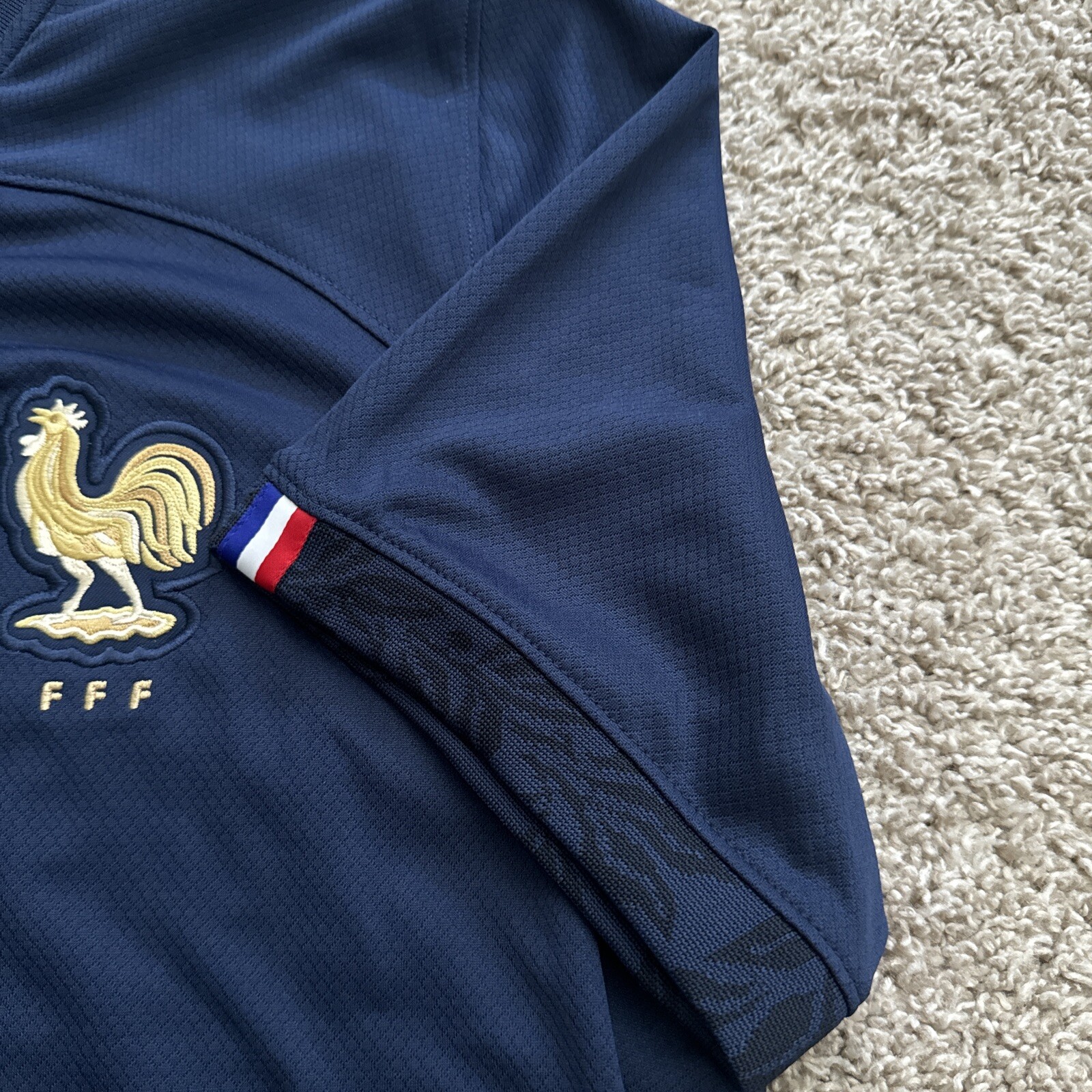 Nike World Cup FIBA France FFF Stadium Home Soccer Jersey DN0690-413 Mens Size L