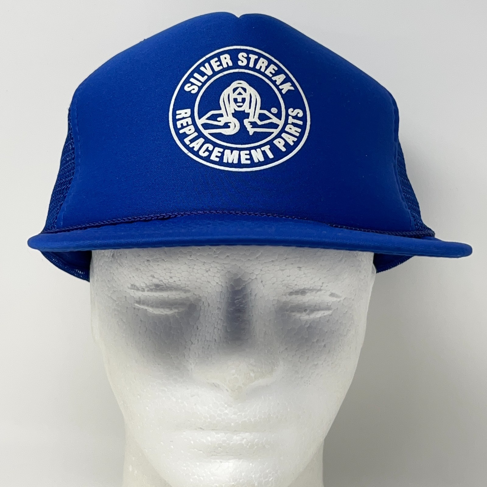 Vintage Silver Streak Replacement Parts Trucker Hat Baseball Cap Snapback Blue