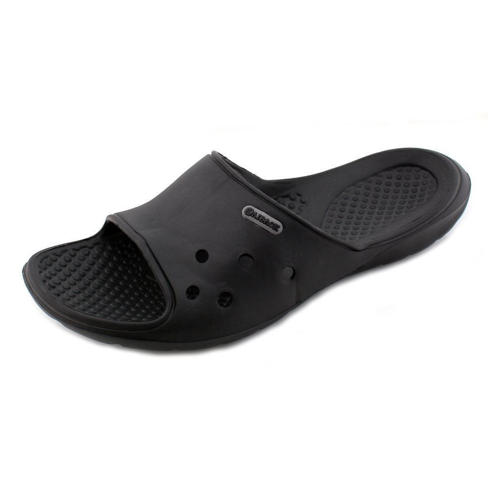 Men’s Kaiback Poolside Slide Shower Shoe – Slip-Resistant Home Sandal – Black