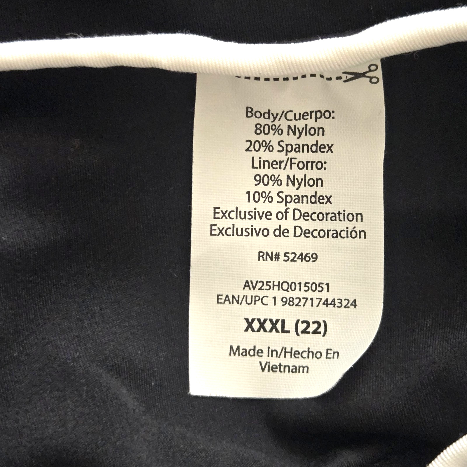 Avia Womens Plus XXXL (22) Black/White Racerback Tank Top Stretch Activewear