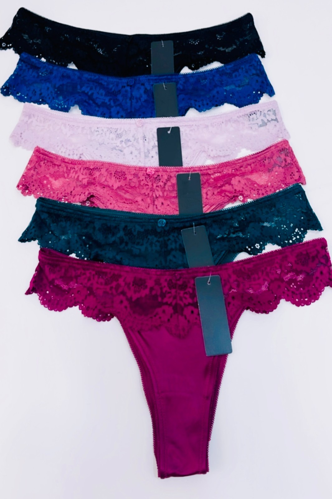 Lot 6 Pcs Women Underwear Satin Intimate Sexy Lace Bra + Panty Set Push-up Bras