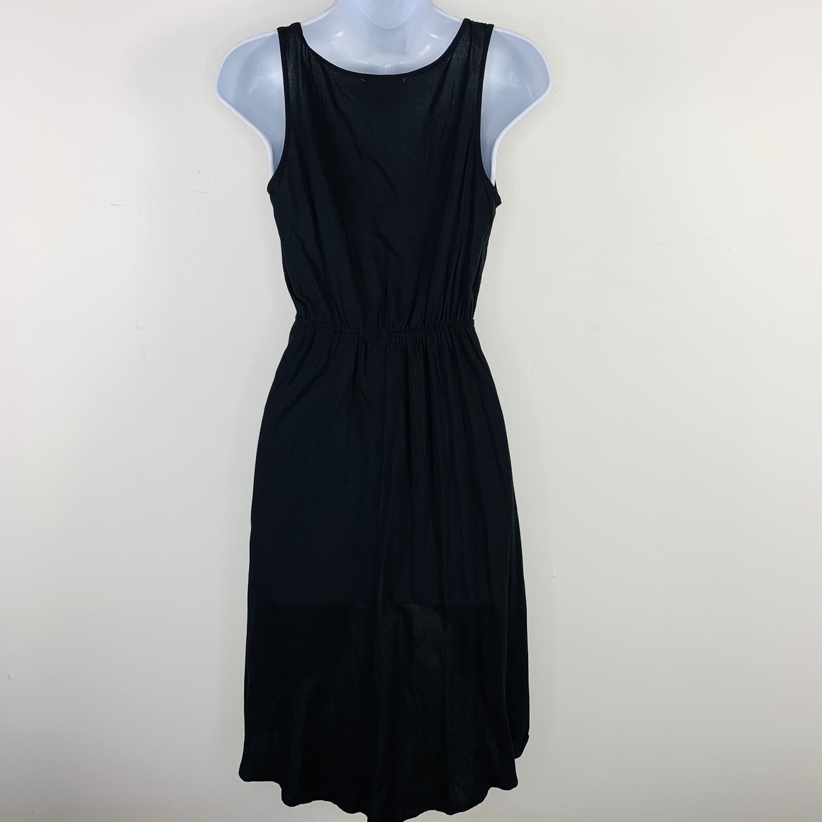 Active Brand Dress sz S Black Elastic Waist Modern Minimalist Casual Glam