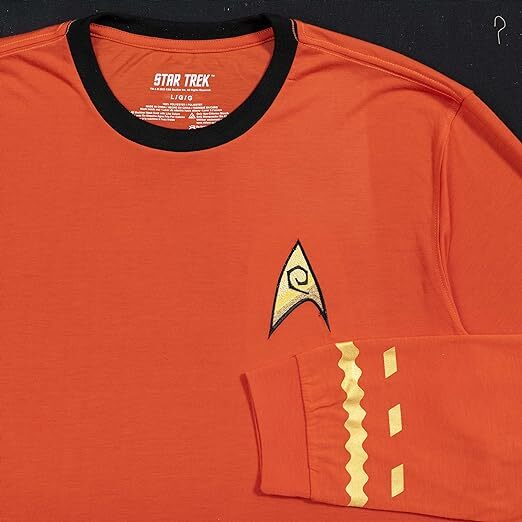 Unisex Star Trek Mr. Scott Engineer Red Replica Halloween Cosplay Costume Shirt