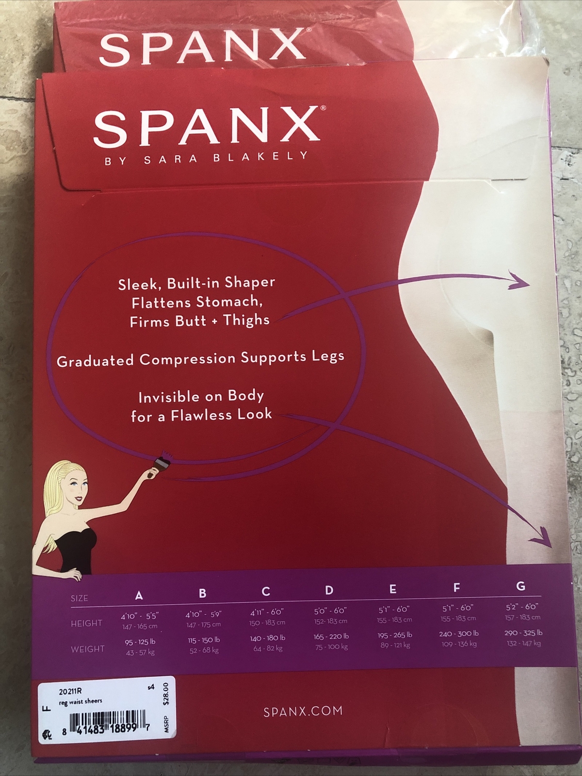 Spanx New & Improved Shaping Sheers 20211R Size F & G Color S4 New $28