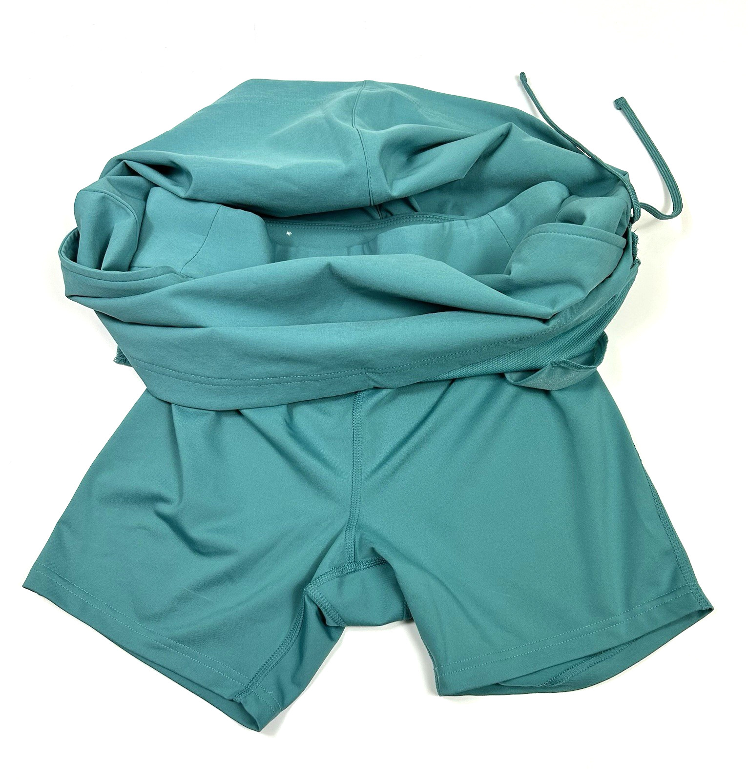Columbia All Seasons Ruched Skort Small Omni Shield Comfort Stretch Aqua Blue
