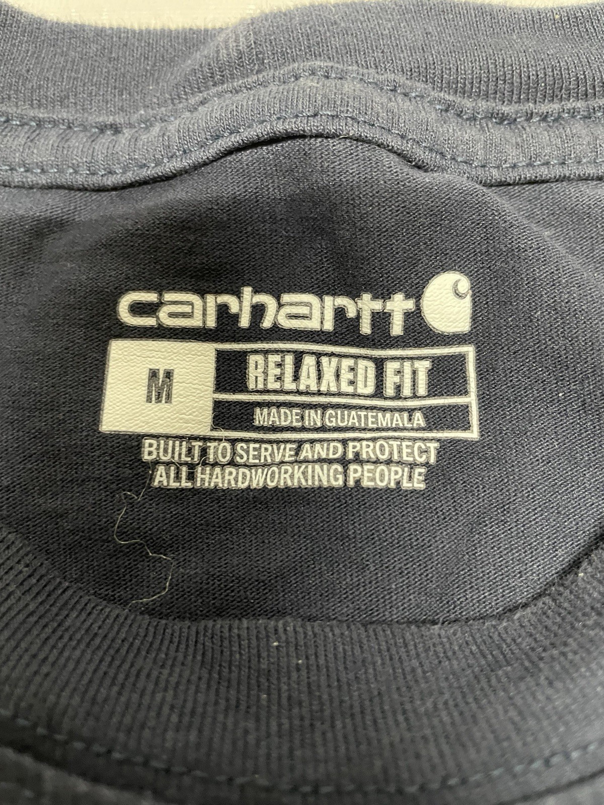 Carhartt Relaxed Fit Navy Graphic Logo Crew Neck Short Sleeve Men’s M T-Shirt