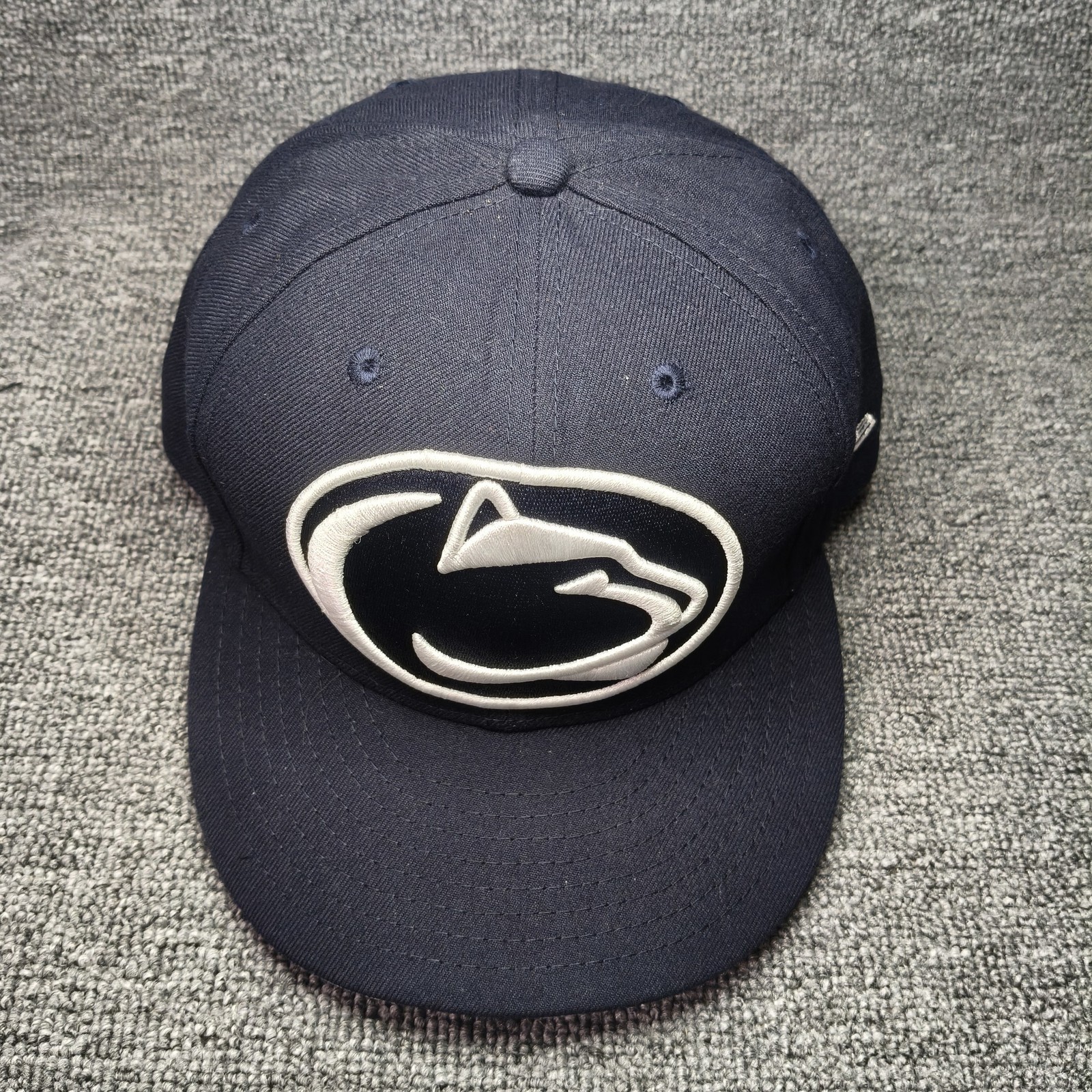New Era Penn State 59FIFTY Fitted Flat Brim Navy 7 1 4 Hat