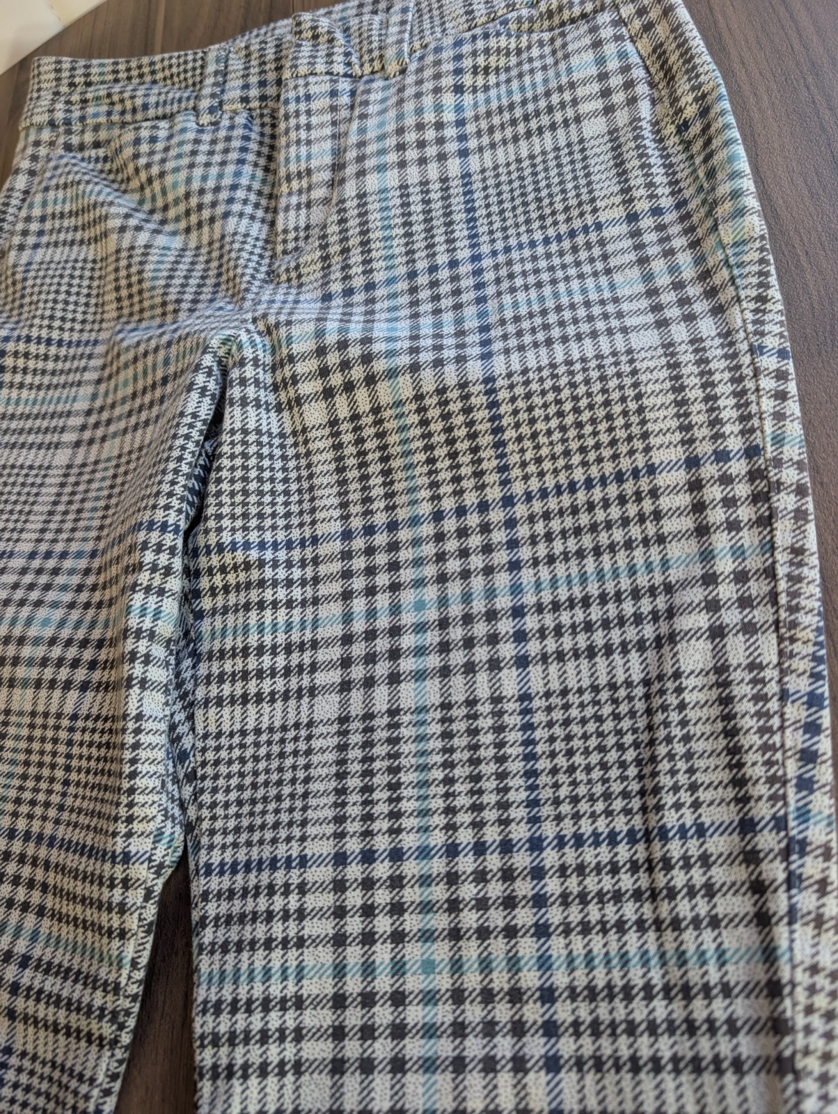 Old Navy Pixie Pants Womens Size 0 Plaid Ankle Pants High Rise Slim Fit Stretch