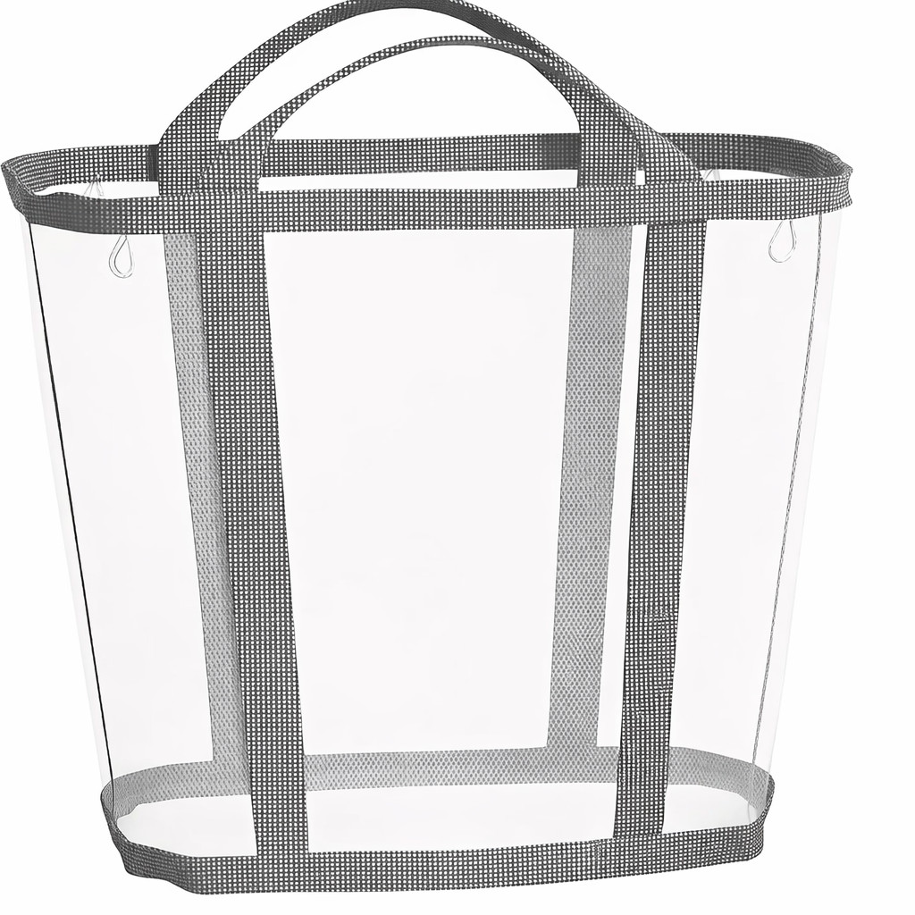 Large Summer Beach Mesh Bag Foldable Storage Tote Bags, Lightweight 16x15x9 in