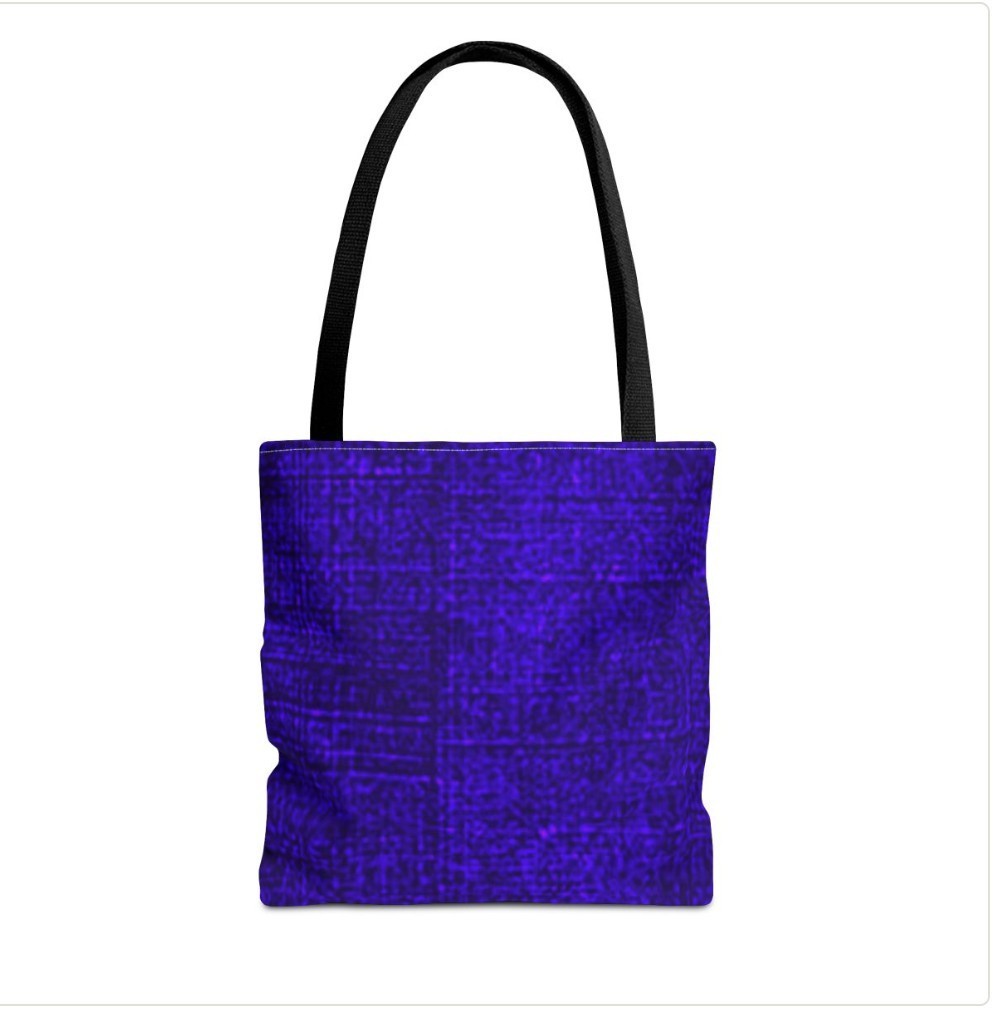Tote Bag AOP Blue Textured Design