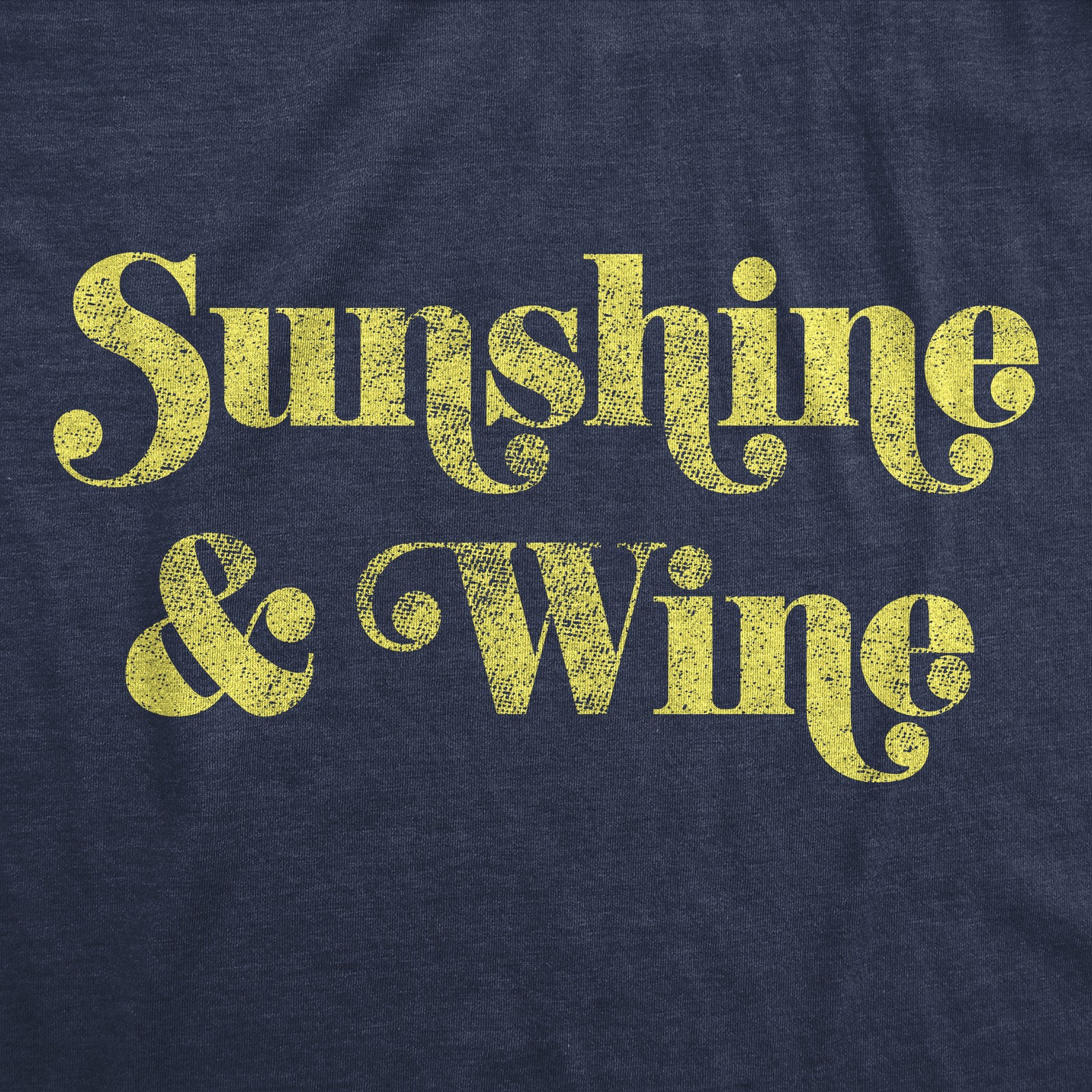 Womens Sunshine and Wine T Shirt Funny Summertime Drinking Vino Graphic Tee