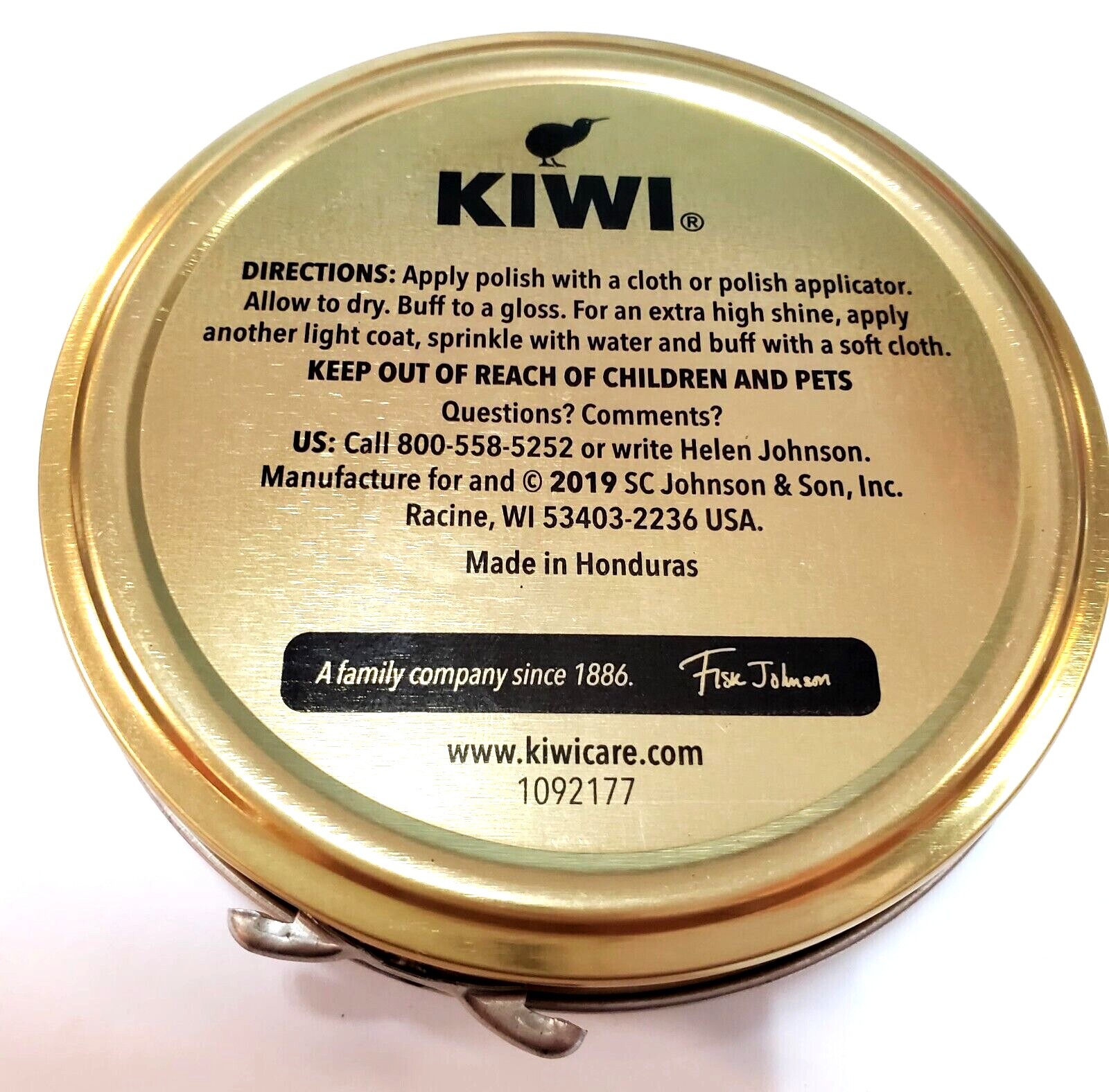 Kiwi Premium Wax Paste Leather Shoe Polish Large 2.5 oz / Small 1.125