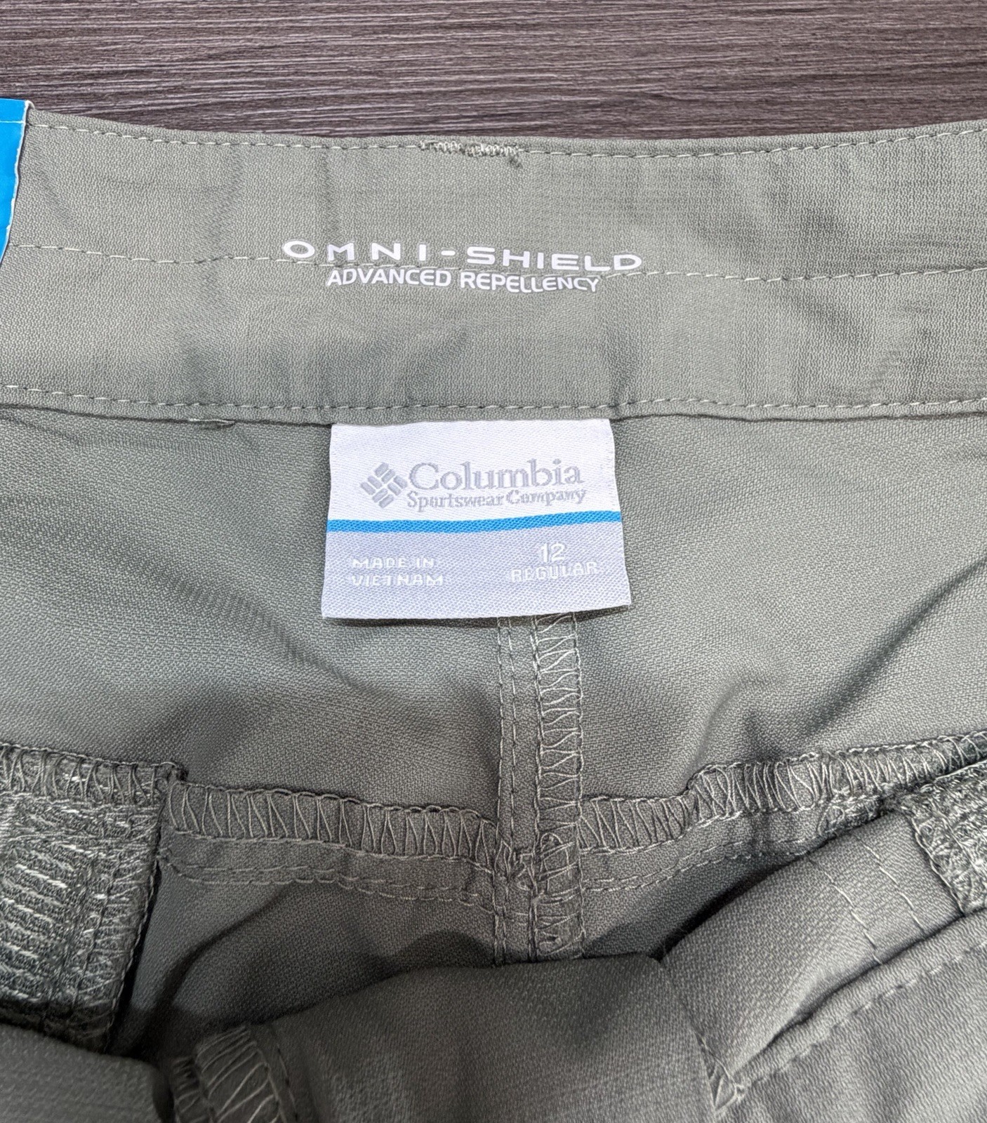Columbia Women’s All Seasons Pull-On Hiking Pants Olive Green Omni-Wick Size 12