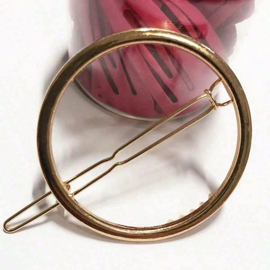 1PCS Hair Clips Minimalist Round Side Clips, Geometric Hair Clips