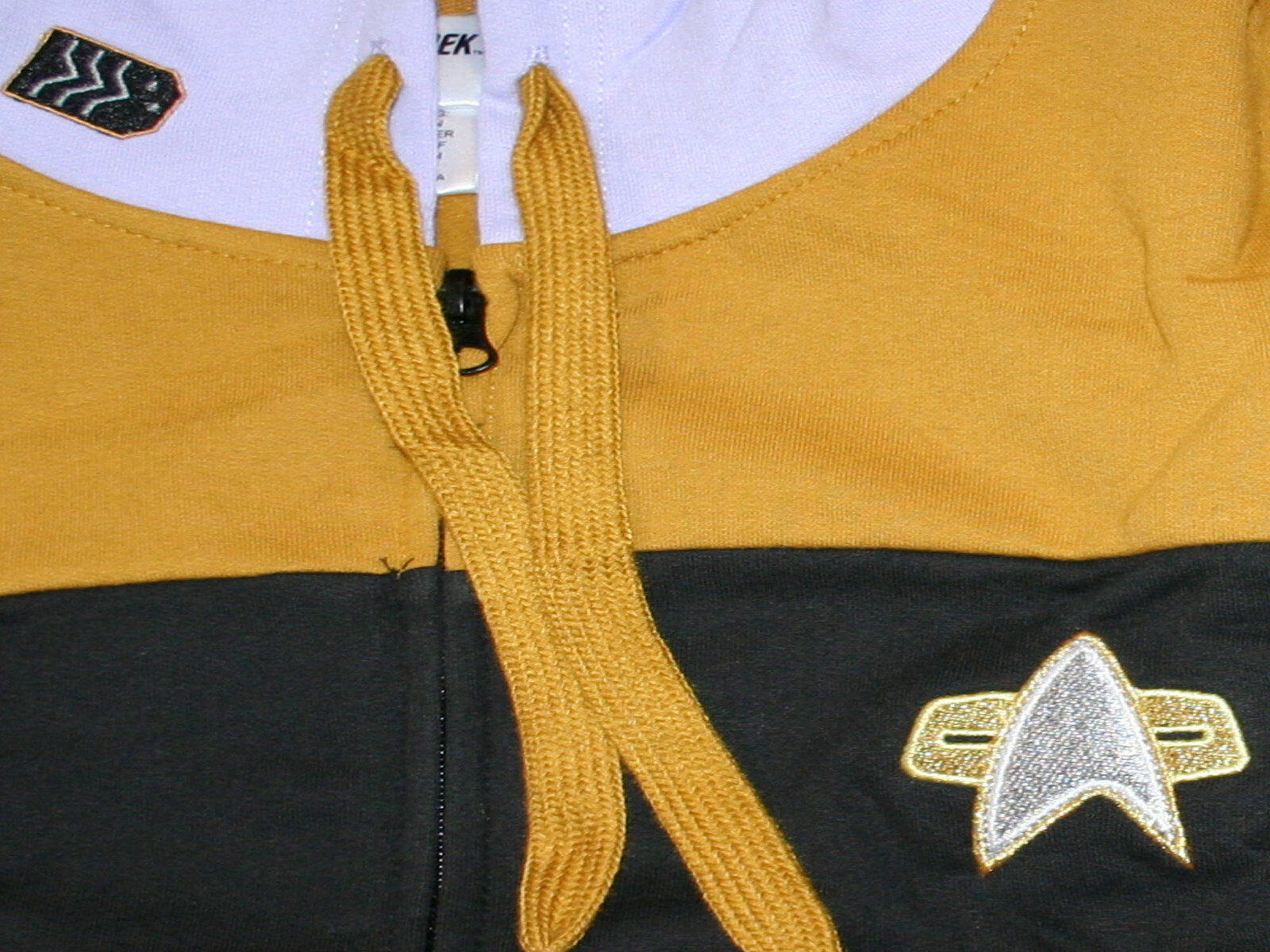 Star Trek Black & Gold Men’s Full Zip Hoodie Jacket NEW