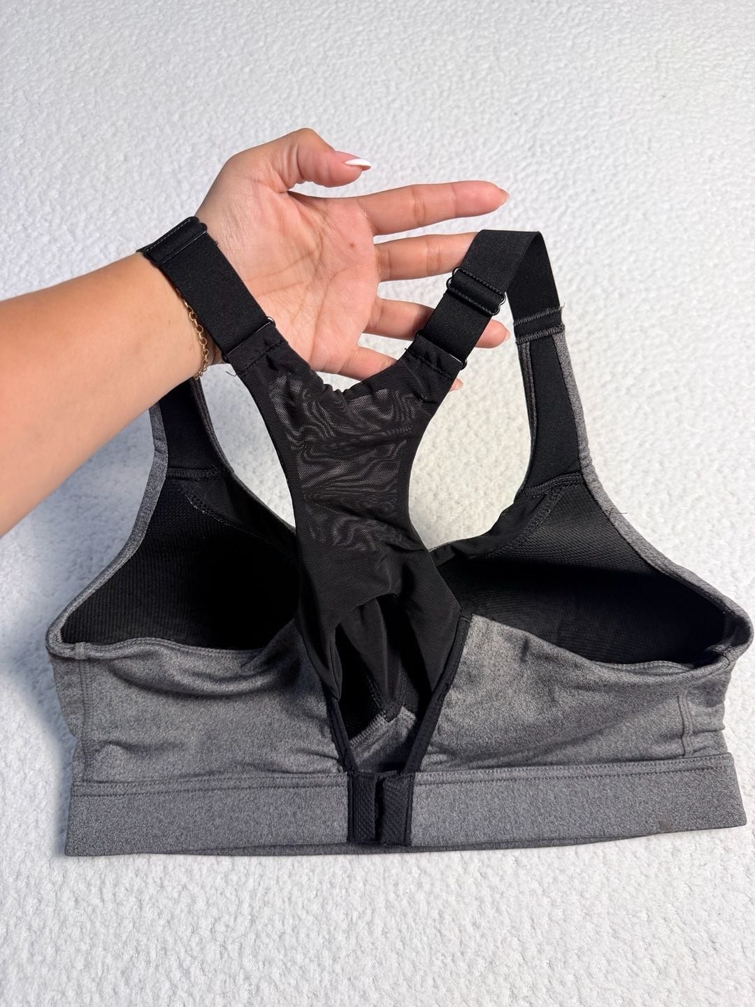 Avia Gray Heather Racerback Sports Bra