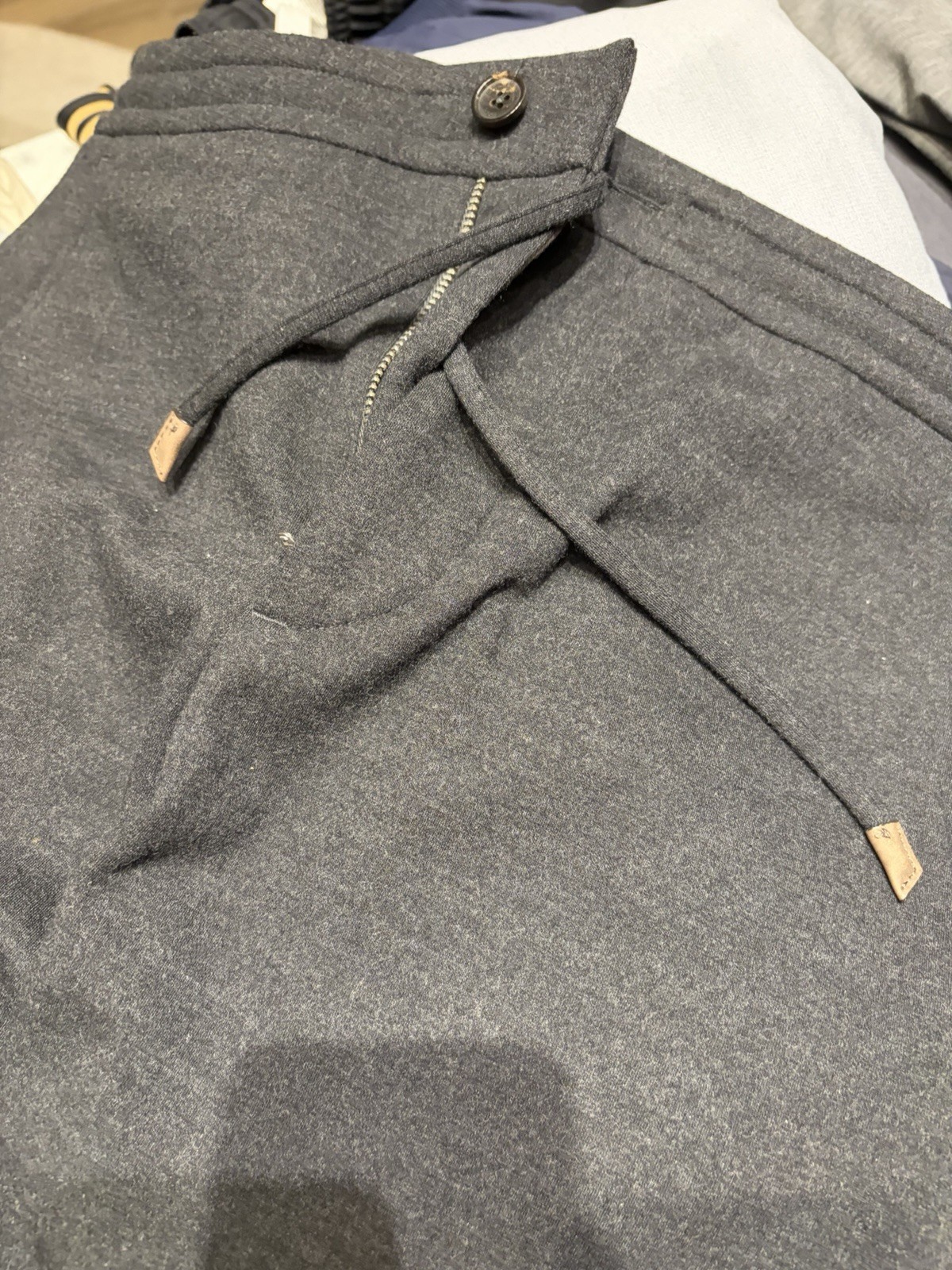 **Zegna Mens Luxury Grey Wool Drawstring Sweatpants. SZ S/48 WOW $1050 Retail