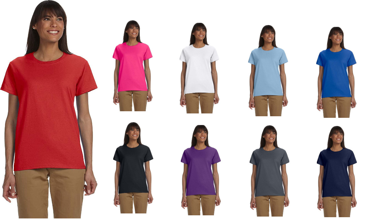 Gildan G200L Women?s Ultra Cotton Short Sleeve Tee Top T-Shirt