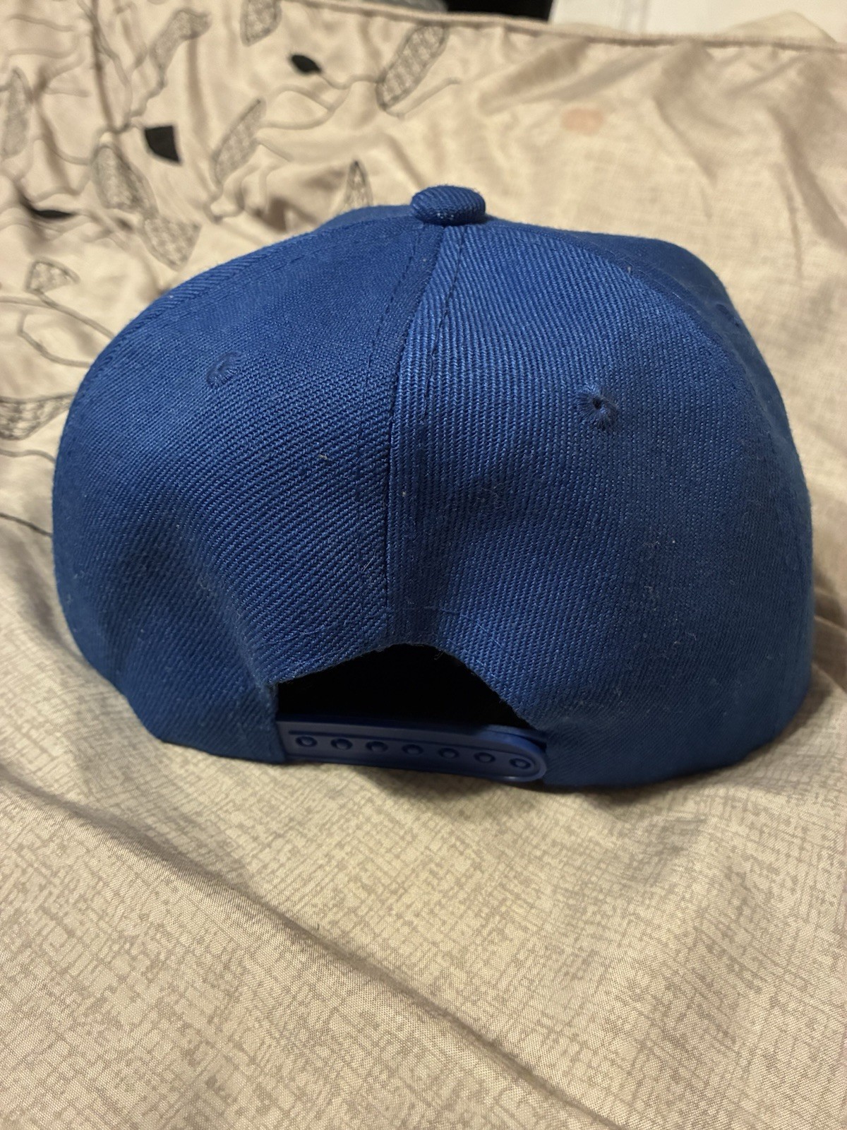New Era Blue Snapback Baseball Cap Adjustable Flat Bill Red/White RH Logo