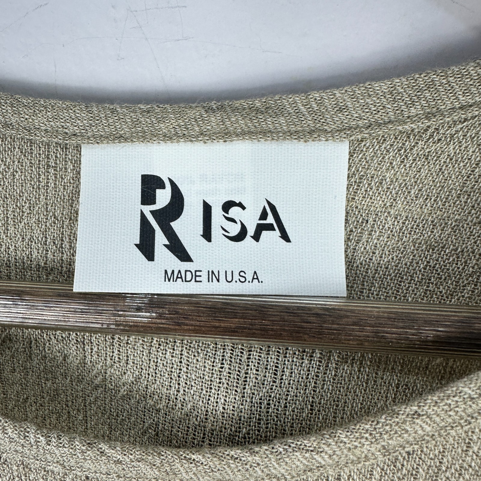 Risa Oversized Short Sleeve Top Womens XL Beige Minimalist Lagenlook Boho Luxury