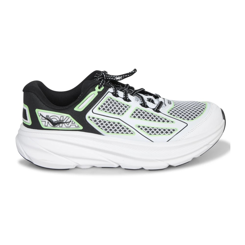 HOKA Mens’ Clifton One9 Sneakers – Black/White/Green