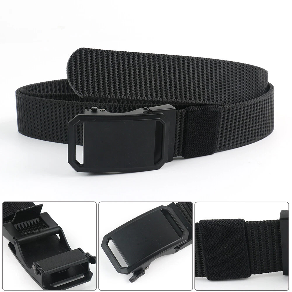 Mens Ratchet Belt Nylon Web Belts for with Automatic Slide Buckle Tactical belt
