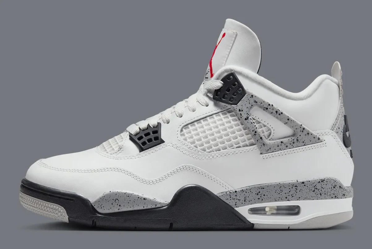 Jordan 4 Retro White Cement (2025) Men’s Mid Top Basketball Shoes
