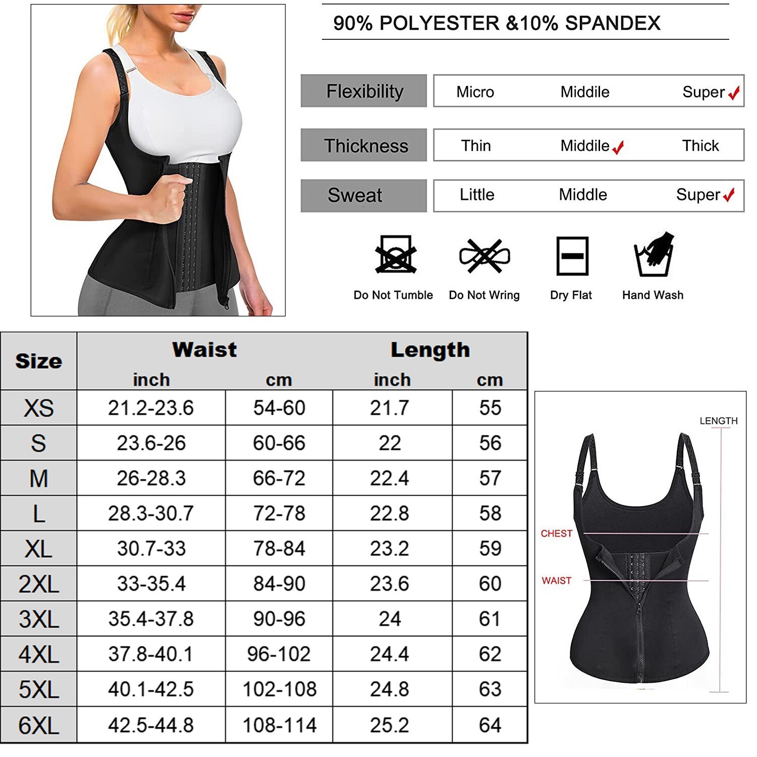 Fajas Reductoras Abdomen Para Sudar Y Perder Peso Rapido Talla Para Mujer Shaper
