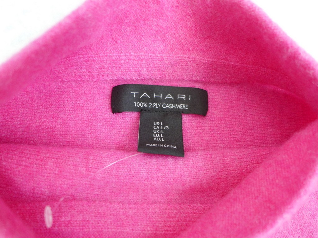 TAHARI Funnel Neck 100% 2-PLY Cashmere Sweater SOFT LUXE 5 Colors
