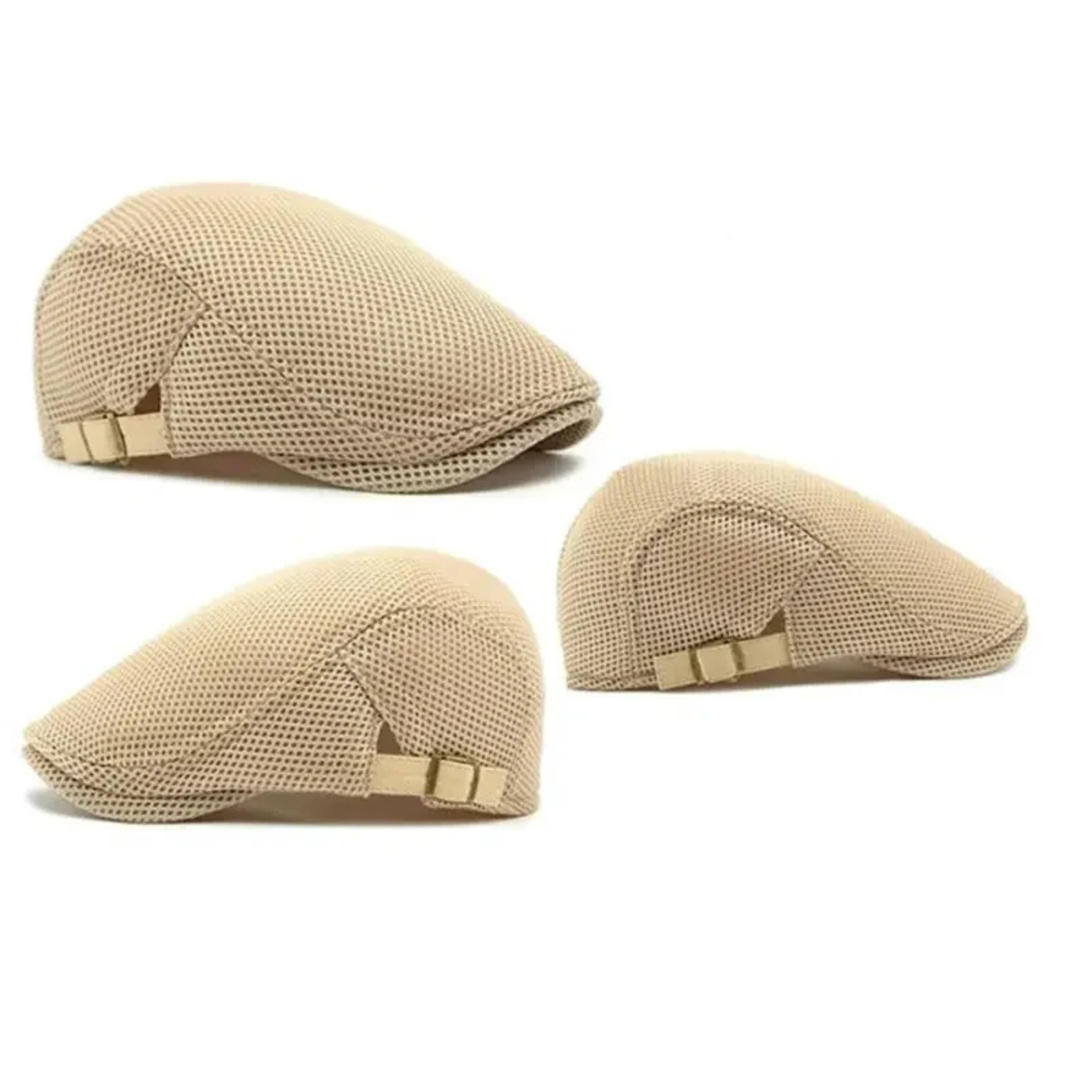 Duck Mesh Summer Gatsby Cap Mens Ivy Hat Golf Driving Sun Flat Cabbie Newsboy