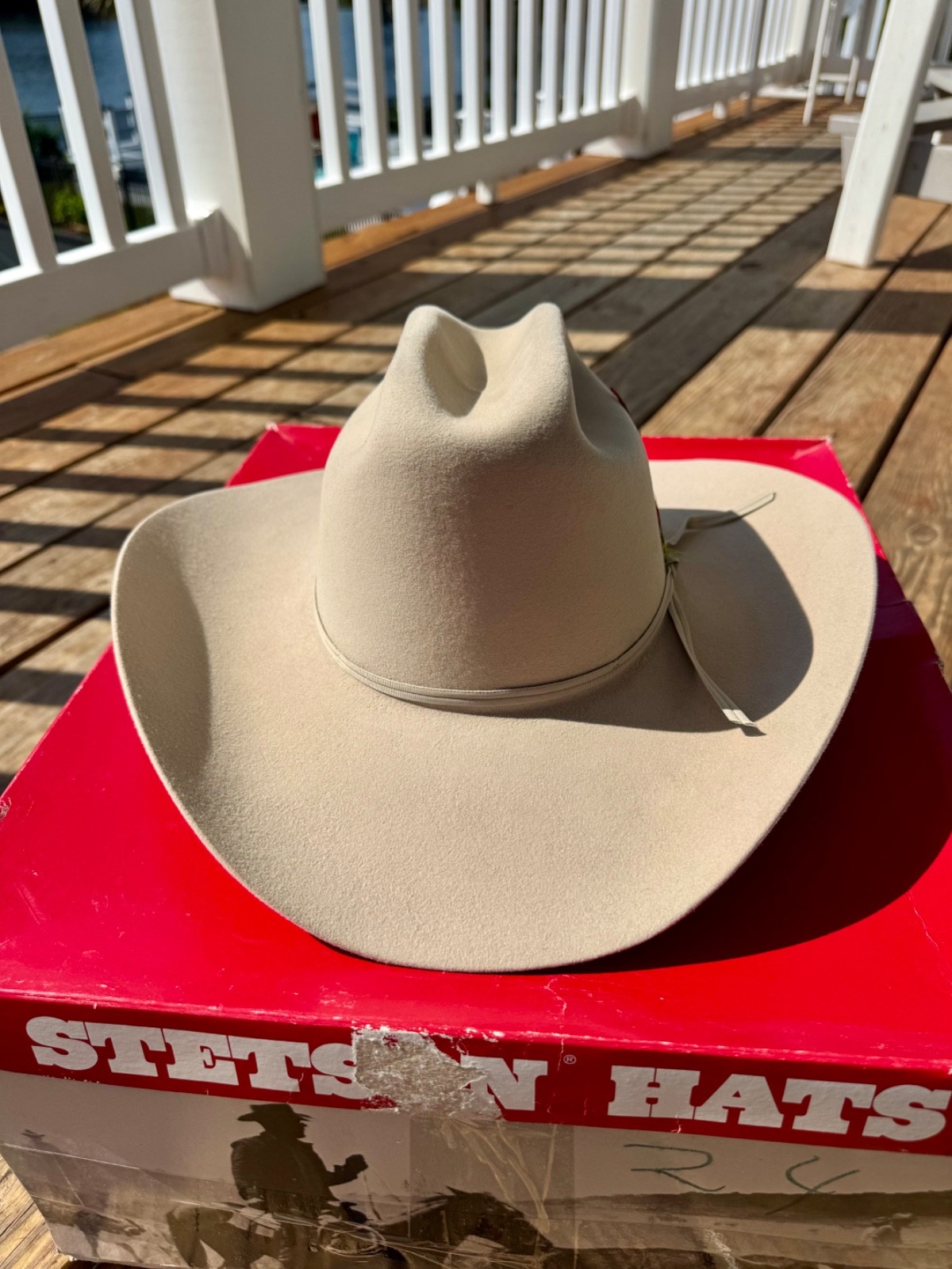 Vintage Stetson Merced 4X Fur Felt Cowboy Hat 7 1/8 Silver Belly New in Box