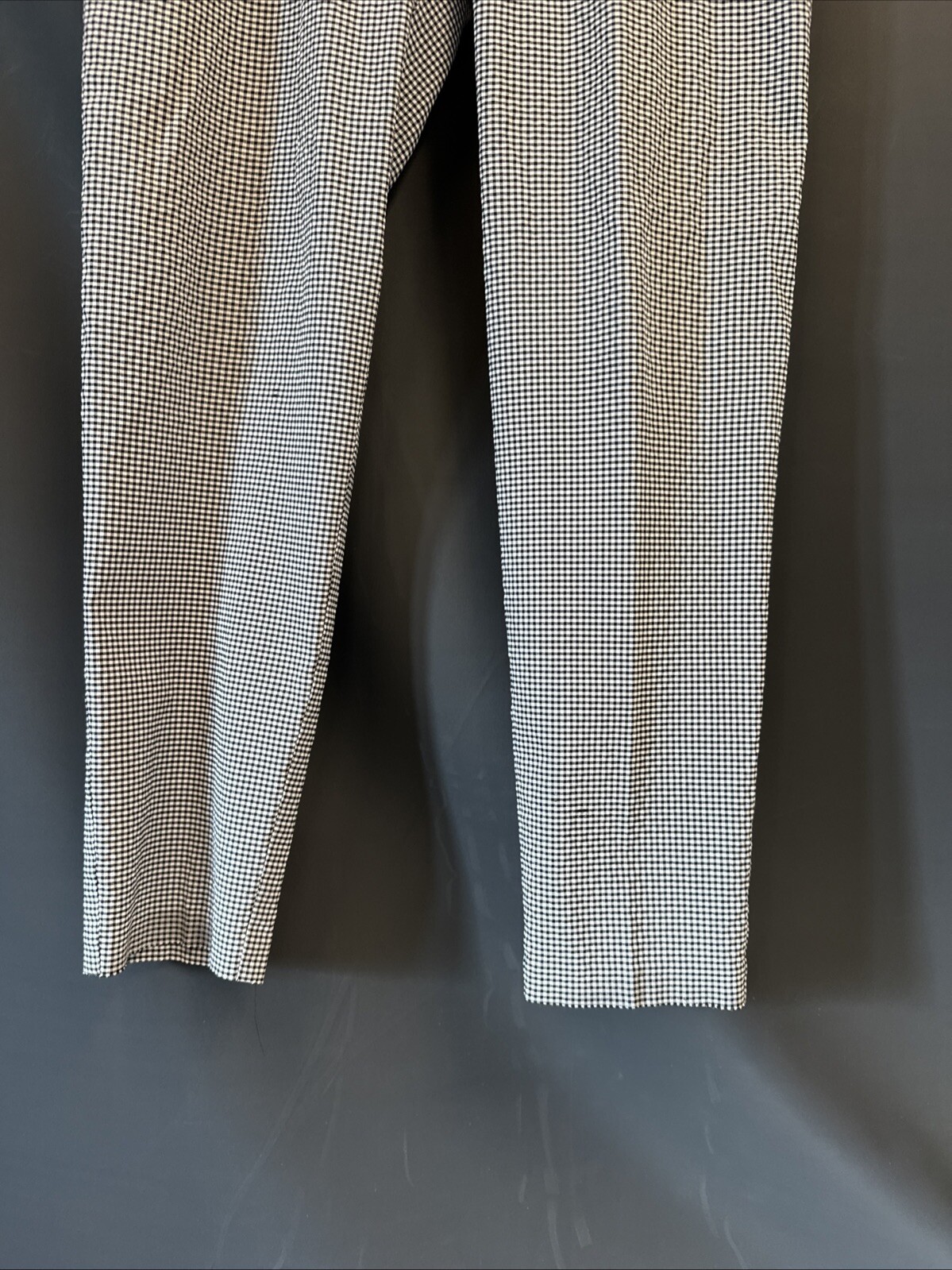 Soho Black White Checkered Casual Business Pant Size 14 Elastic Waist Pockets