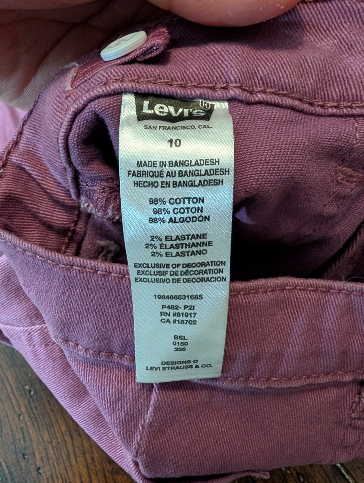 Levi’s Girls 10 Wide Leg Carpenter Pant Pink Grape High Rise Skate Gorpcore Boho