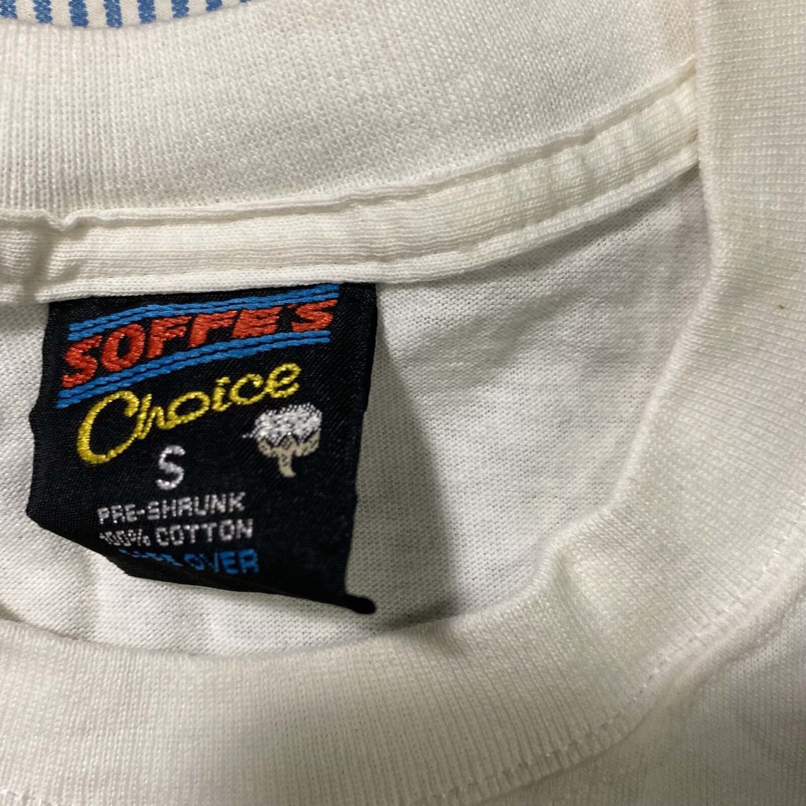 Vintage Soffe Choice Sportswear Graphic T shirt Adult SMALL White cotton USA