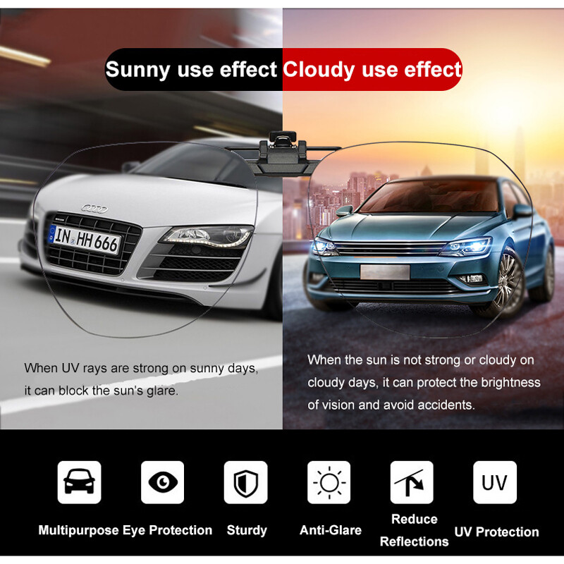 Polarized Clip-on Sunglasses Anti-glare Lightweight Flip Up Driving Sun Glasses