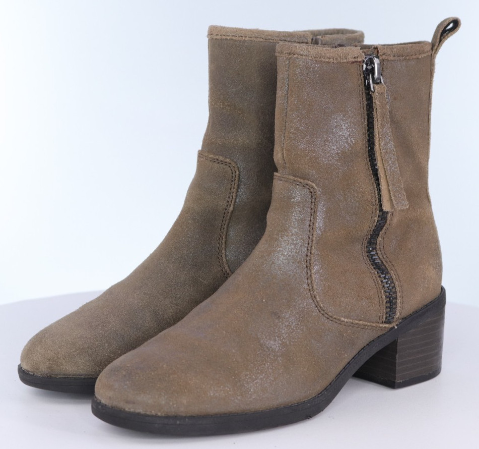 Clarks Collection Women’s Heeled Booties Boots Size 7 Leather Bronze