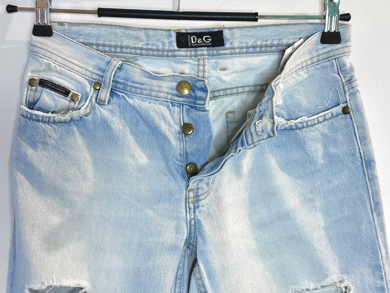 Vintage D&G Dolce Gabbana Ripped Destroyed Jeans Grunge Cult Denim Itierre 28
