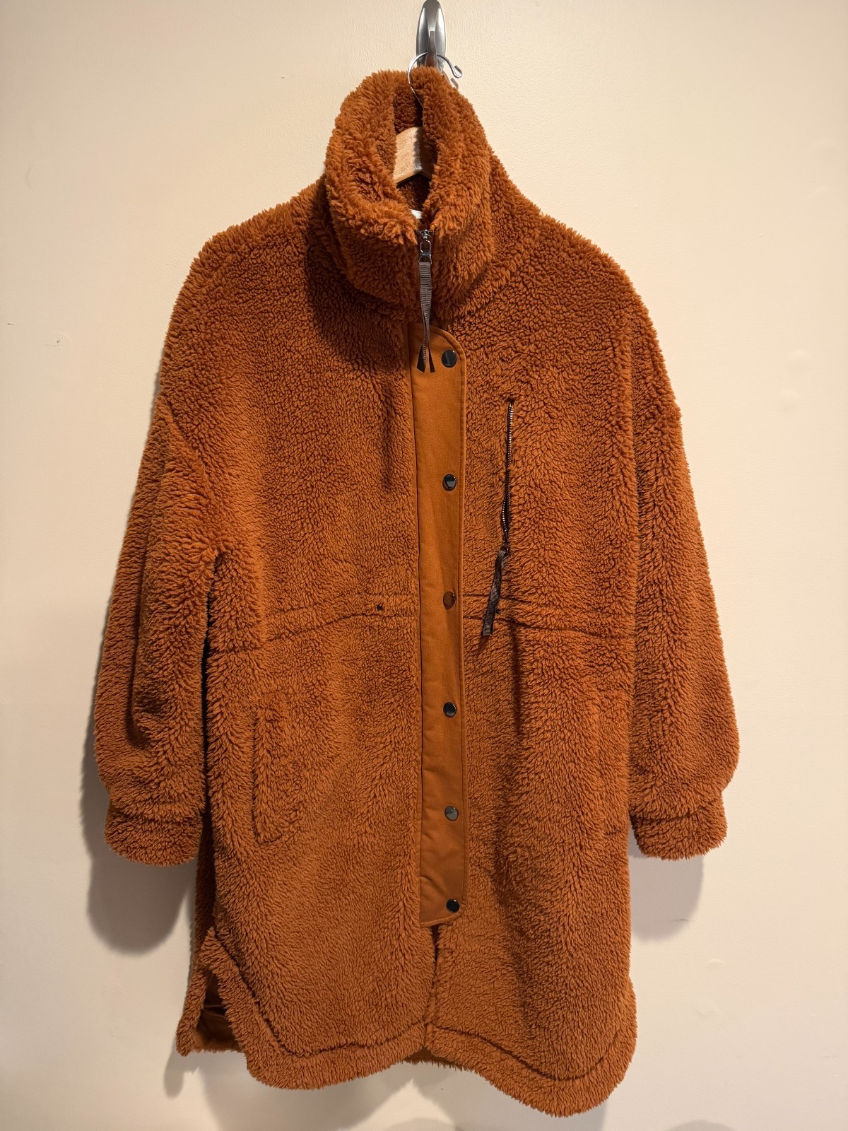 Varley Jones Coat Sherpa Fleece Jacket Caramel Cafe Brown Women’s Medium M