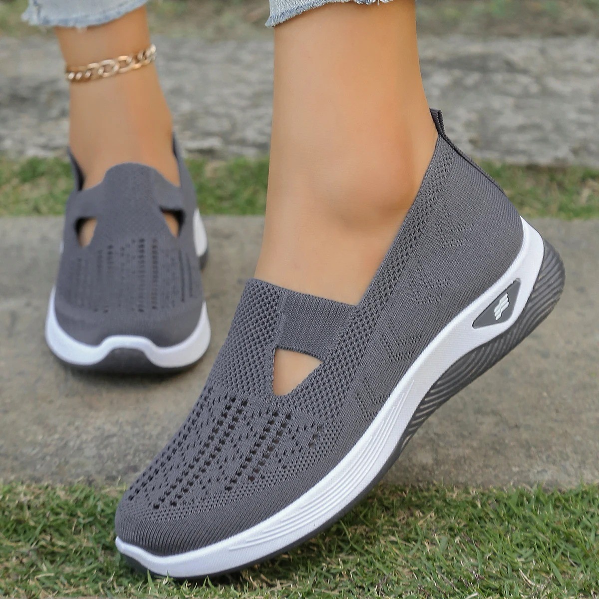Women’S Casual Shoes Breathable Comfortable Orthopedic Shoes Non Slip Sneakers f