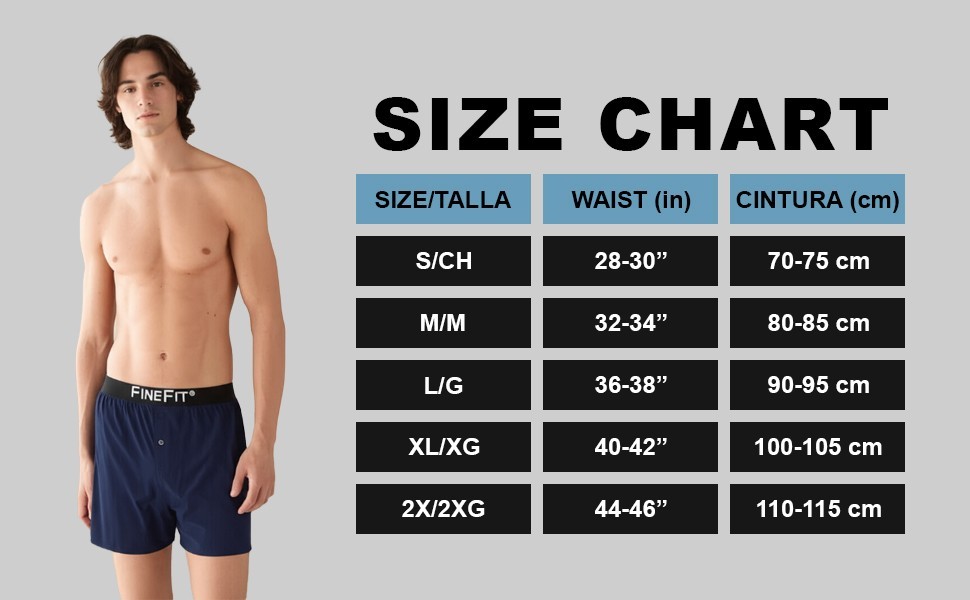 Men’s FineFit Cotton Knit Boxers Underwear – Assorted Colors (6 Pack)