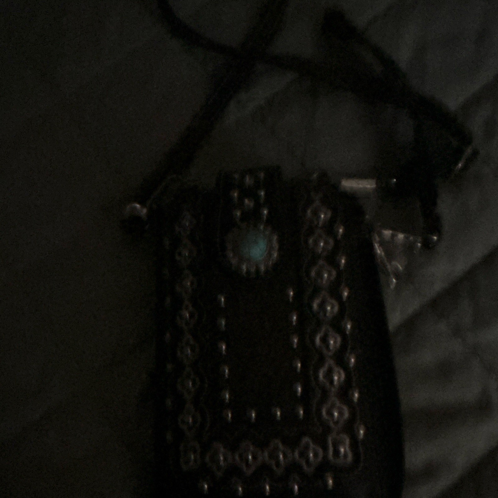 Black Small Western Cowgirl Studded Crossbody Bag Zip Closure Detachable Strap