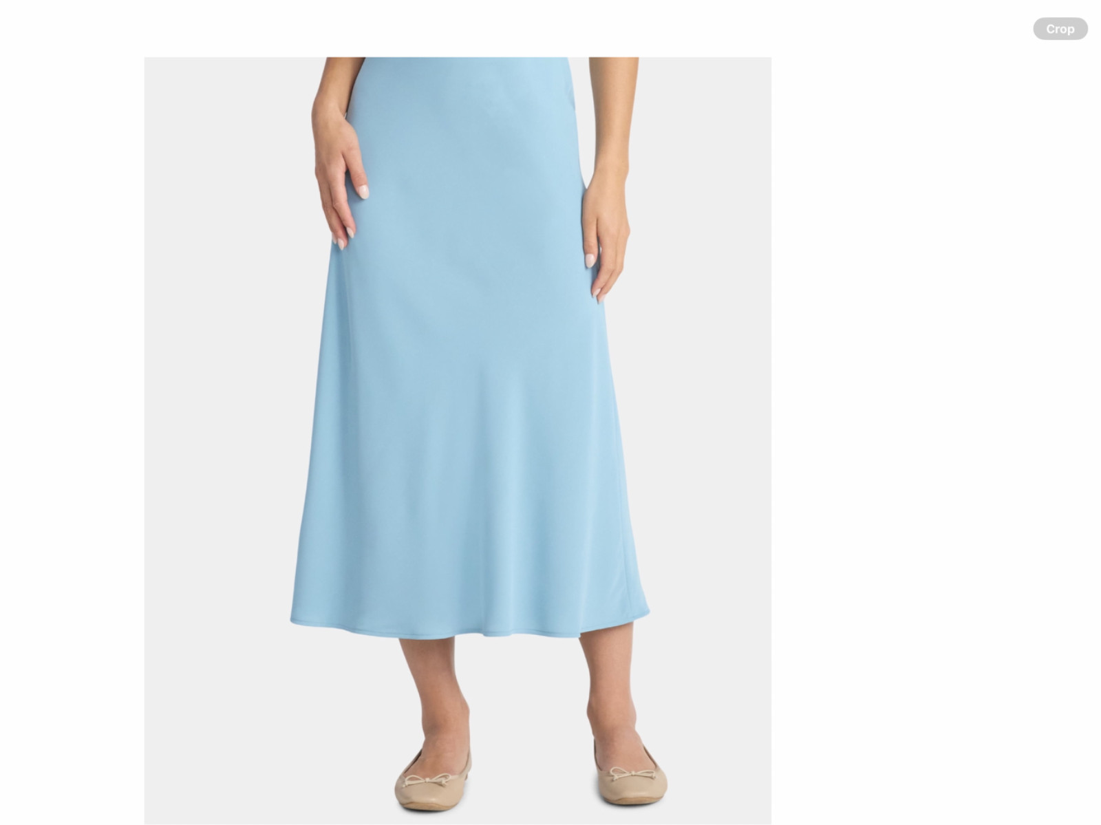 NWT Time and Tru Women’s Midi Pull On Blue Slip Skirt Size S M L XL XXL XXXL